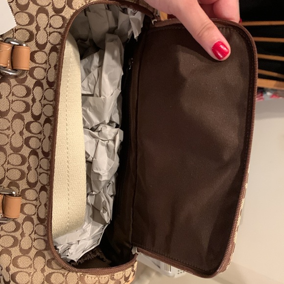Coach Brown Monogram Satchel with Shoulder Strap NWT! - Picture 5 of 6